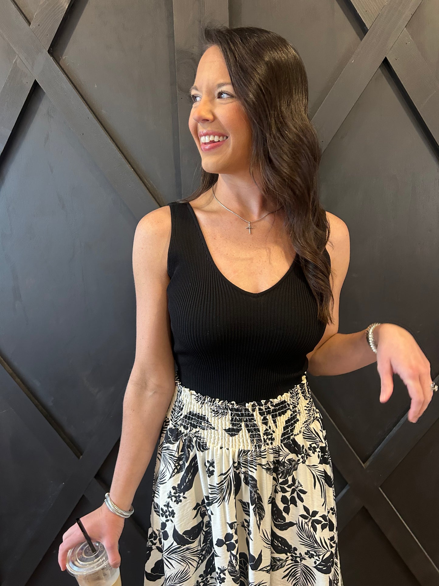 V Neck Ribbed Tank