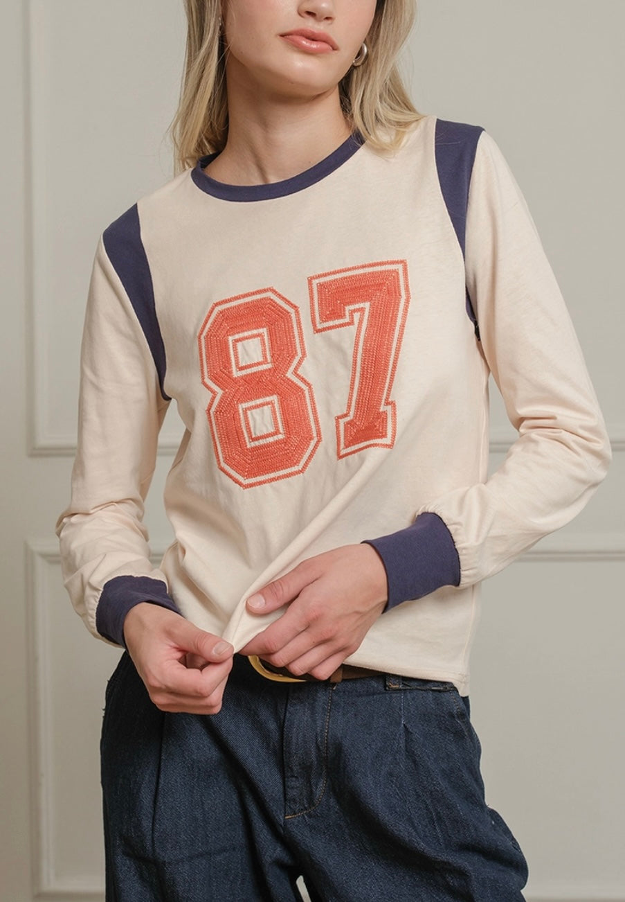 87 Graphic Long Sleeved Tee - 2 Colors
