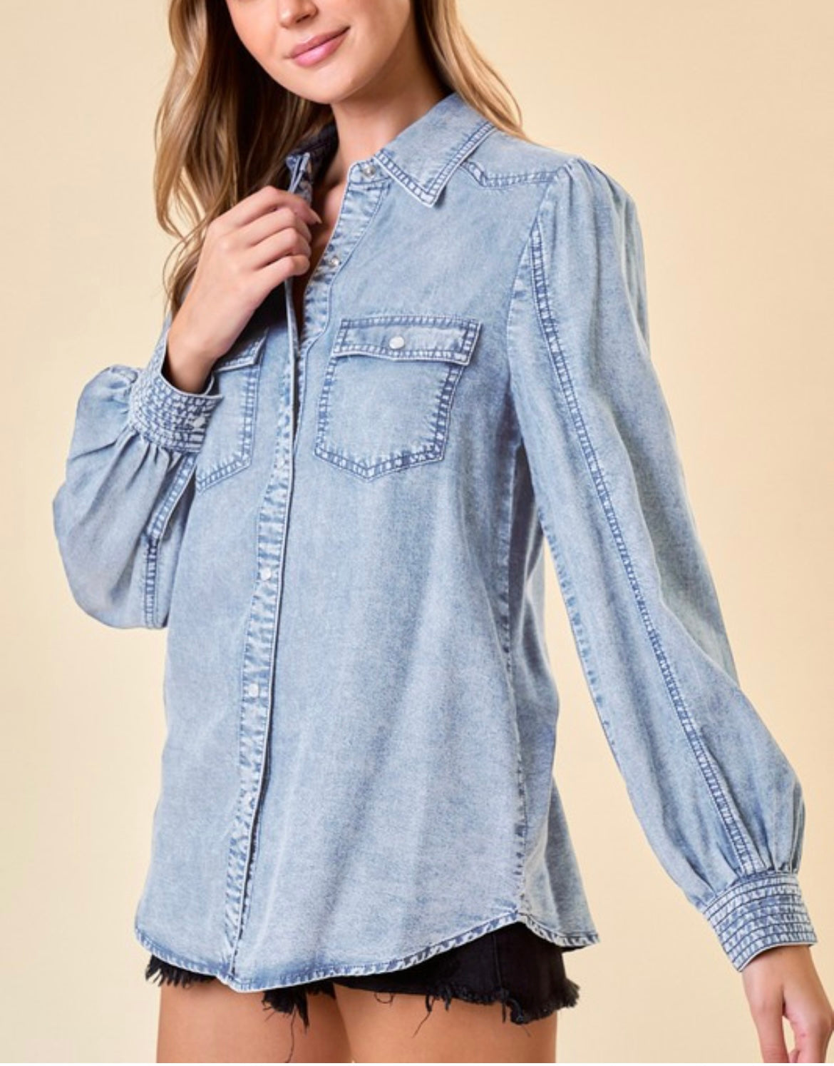 The Darby Denim Top