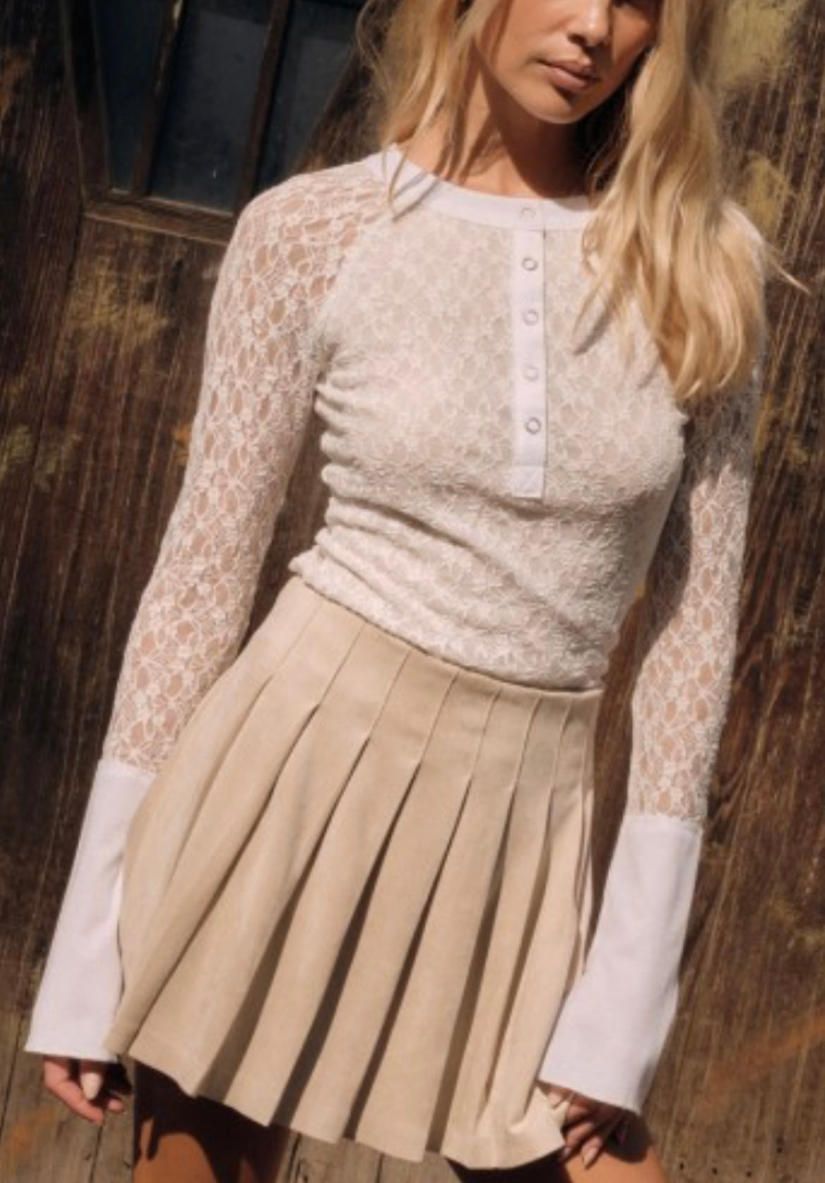 Lovin’ Lace Henley - 2 Colors!