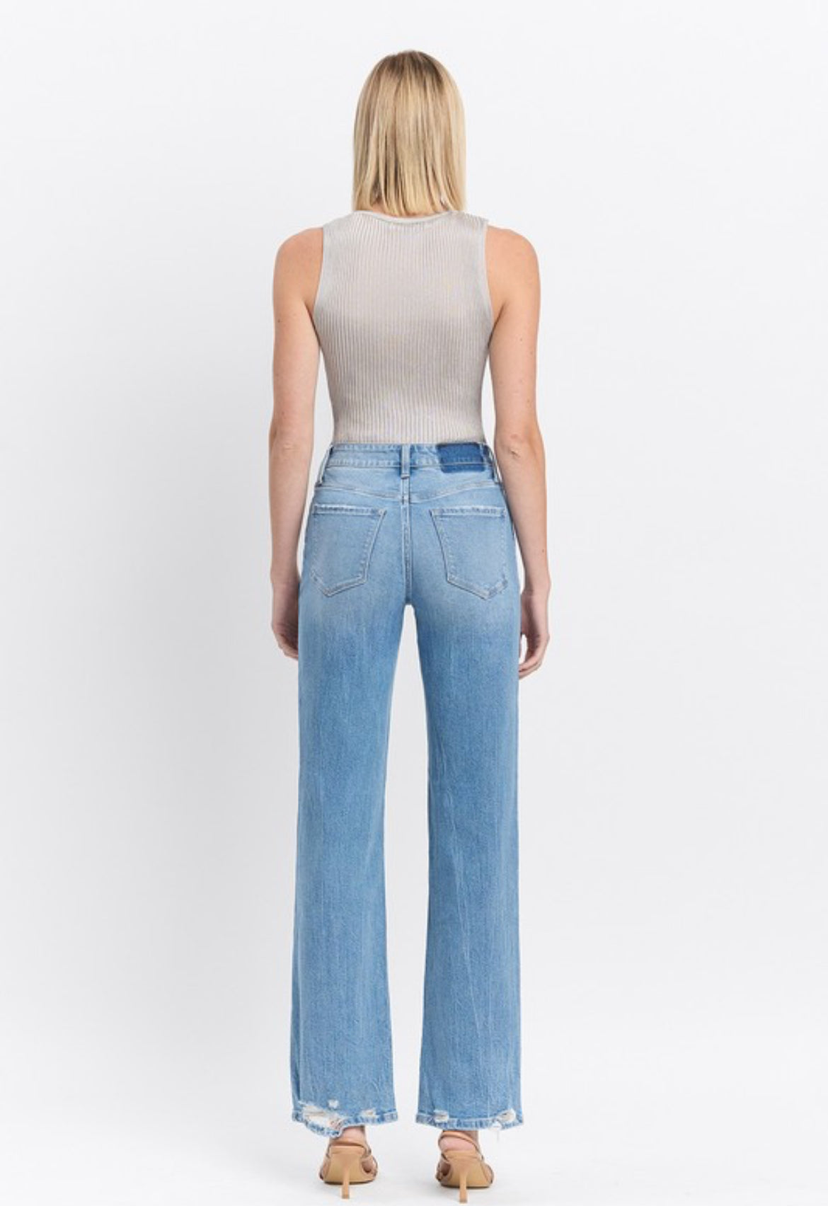 Vervet Aileeah Straight Leg High Rise Denim