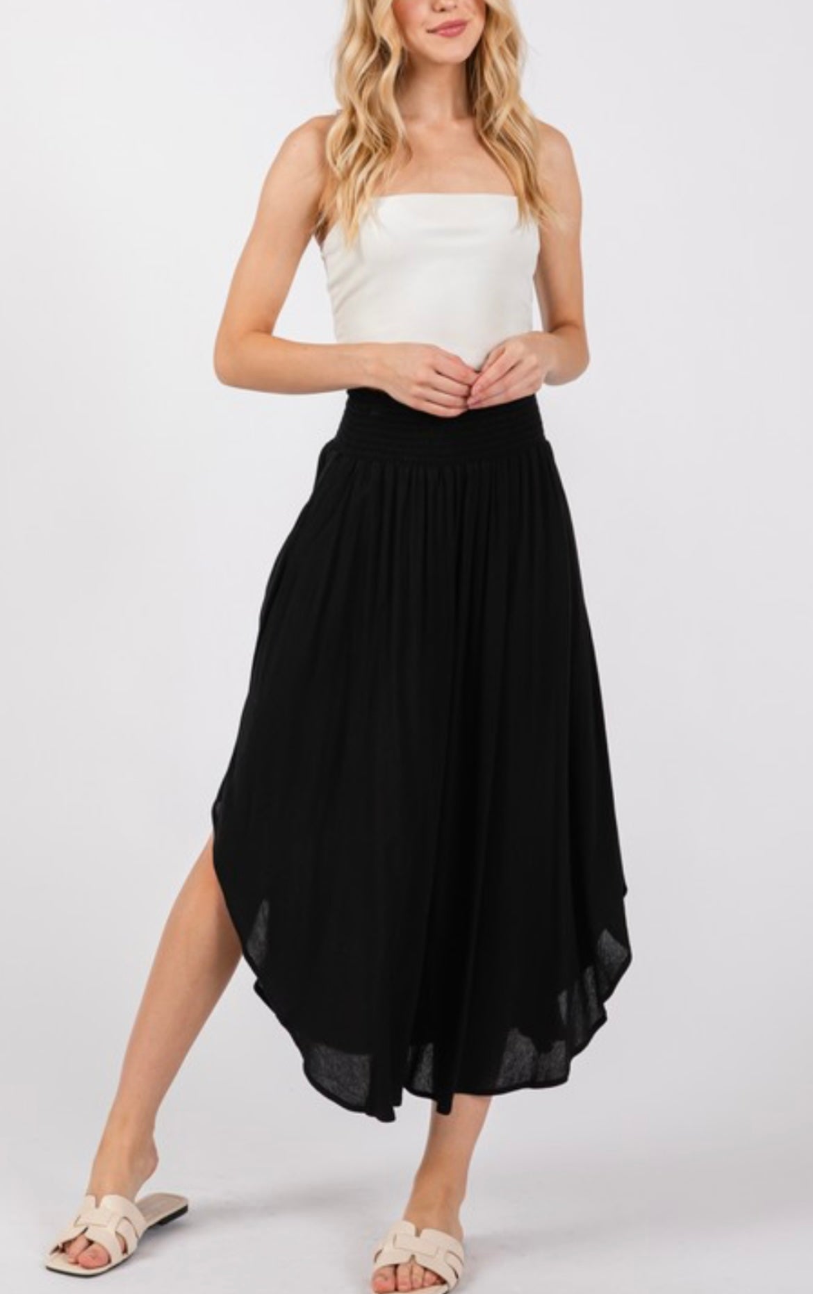 The Sophia Smocked Waist Skirt
