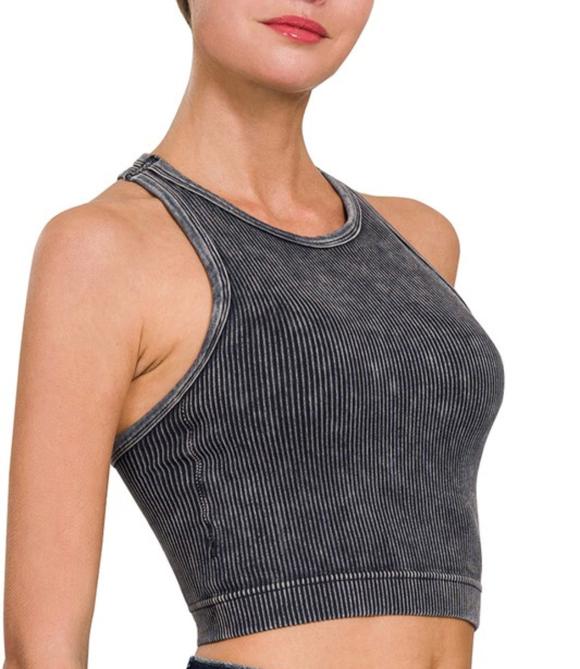 Ribbed Mineral Washed Tank - 2 Colors!