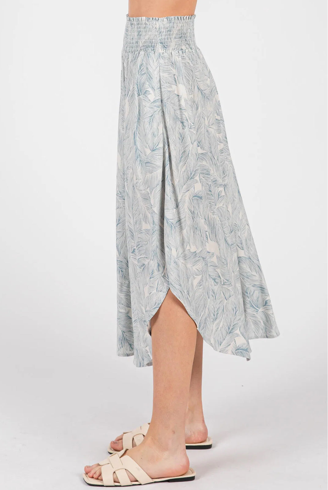 Palm Beach Smocked Midi Skirt