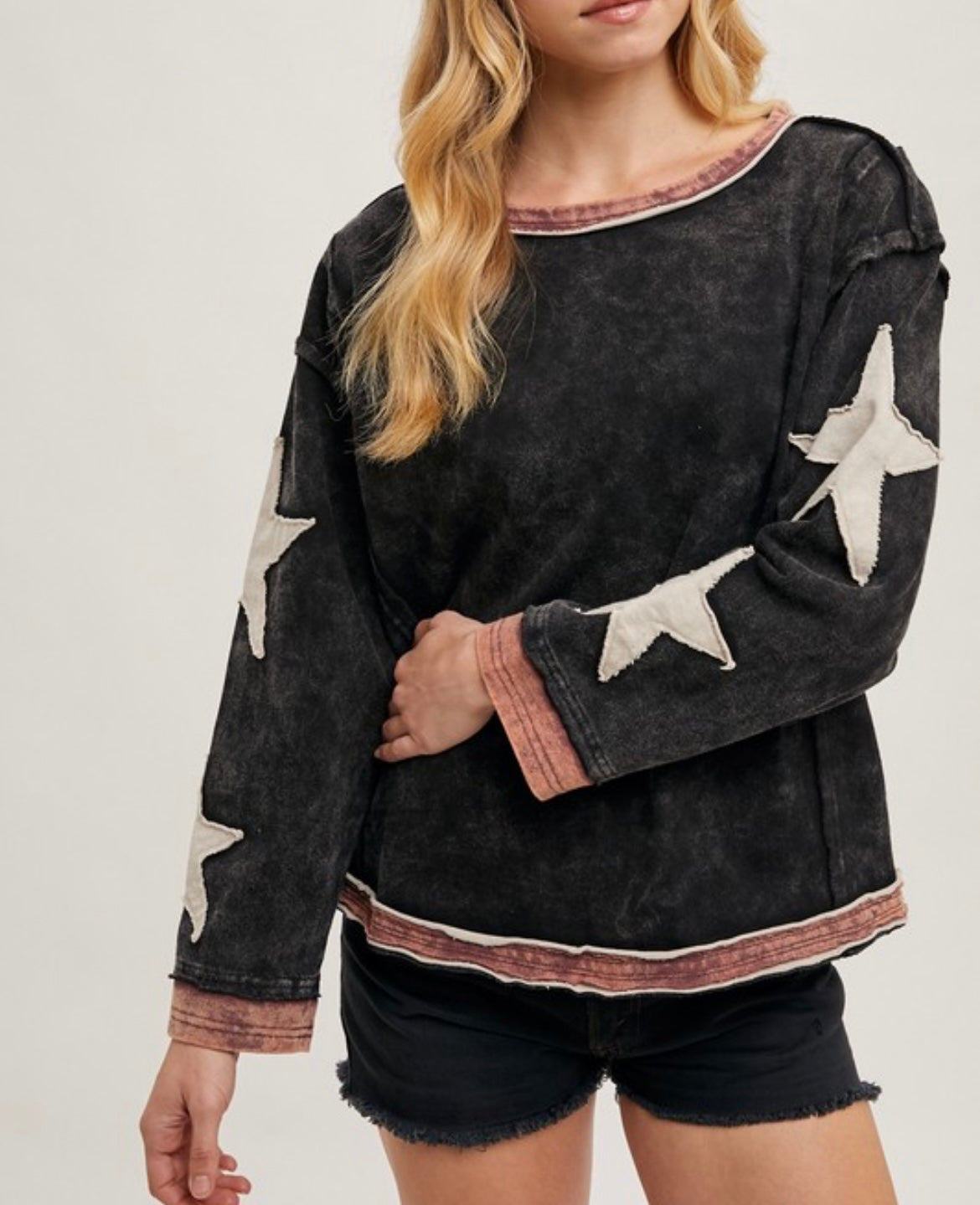 Star Sleeved Pullover