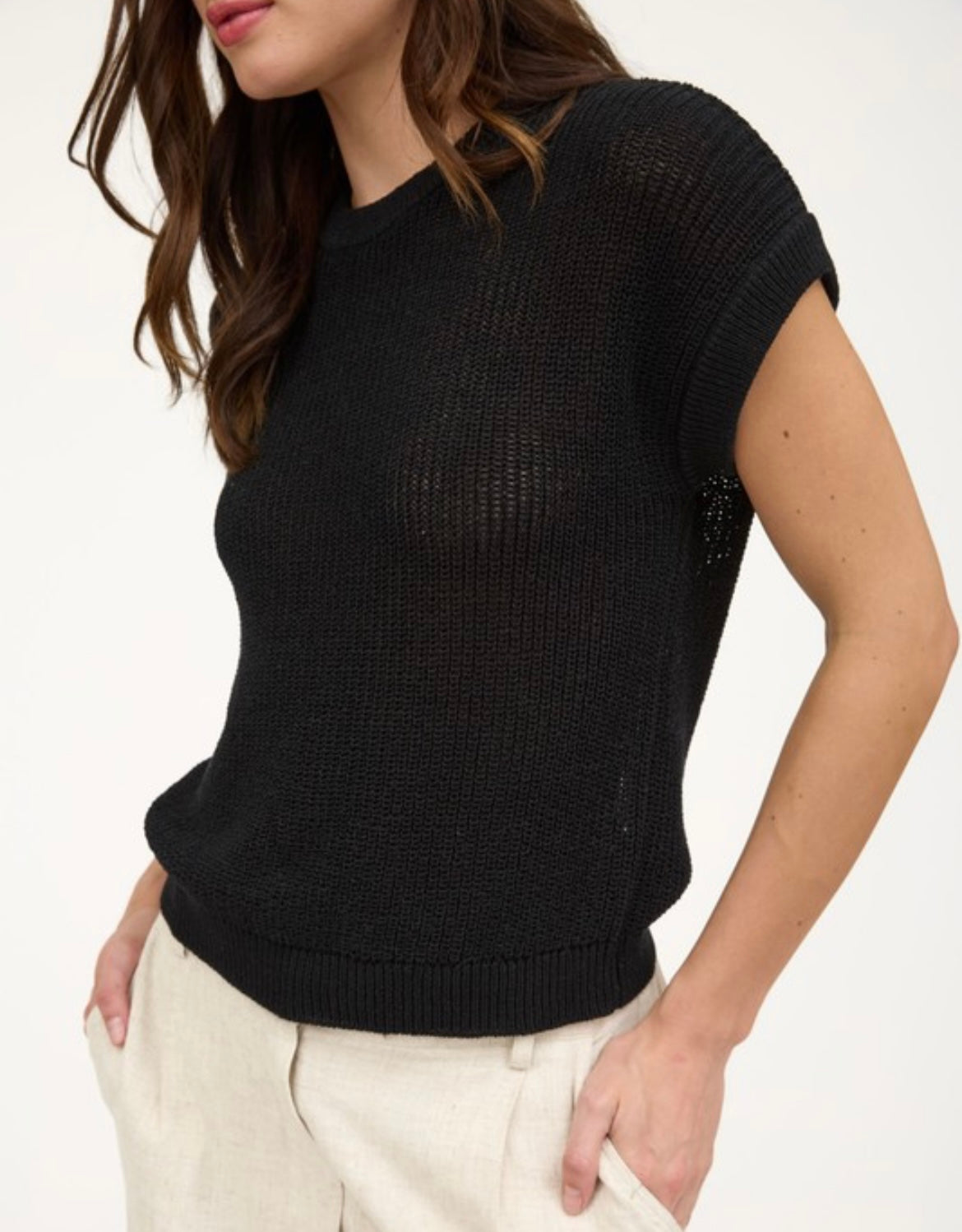 The Shirley Sheer Knit Top - 2 Colors!