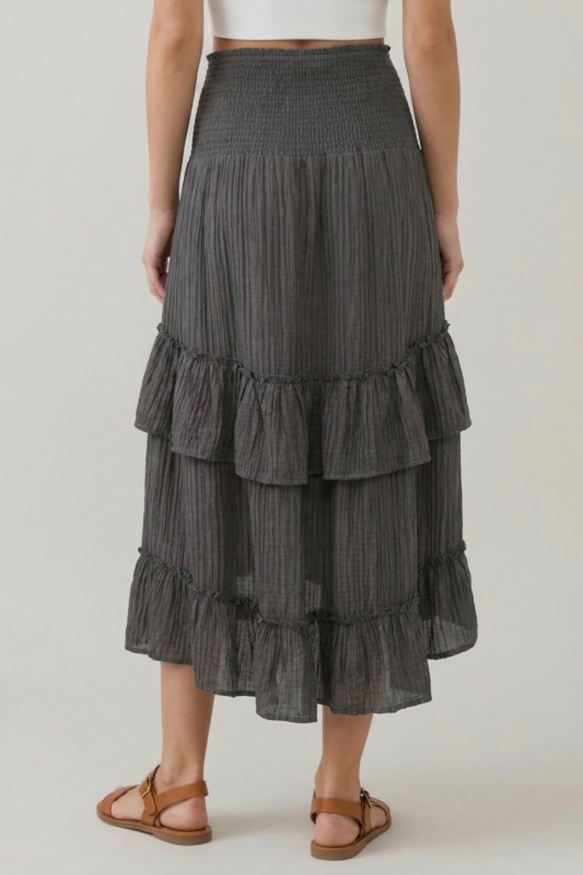Ruffle Convertible Maxi Skirt
