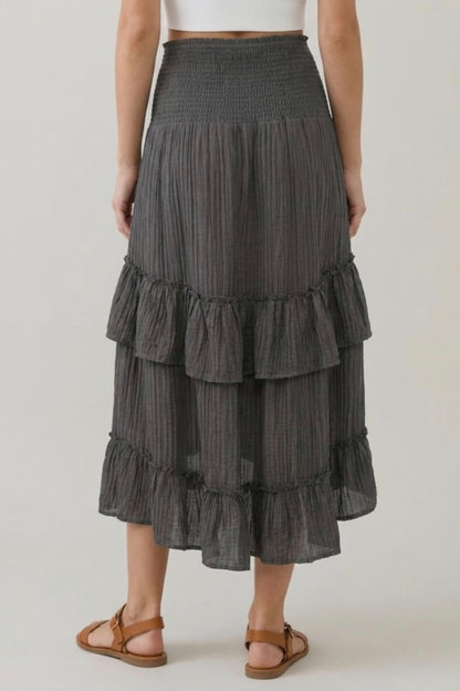 Ruffle Convertible Maxi Skirt