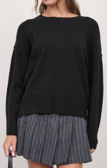 Front Seam Knit Sweater