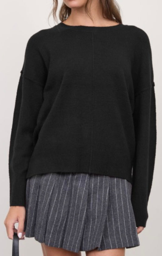 Front Seam Knit Sweater