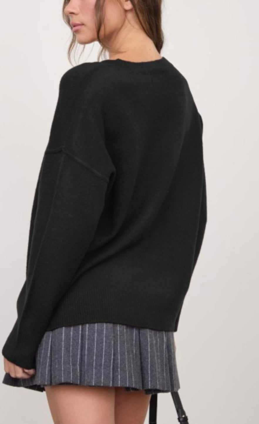 Front Seam Knit Sweater
