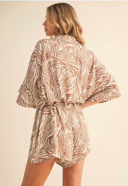 Zebra Print Romper
