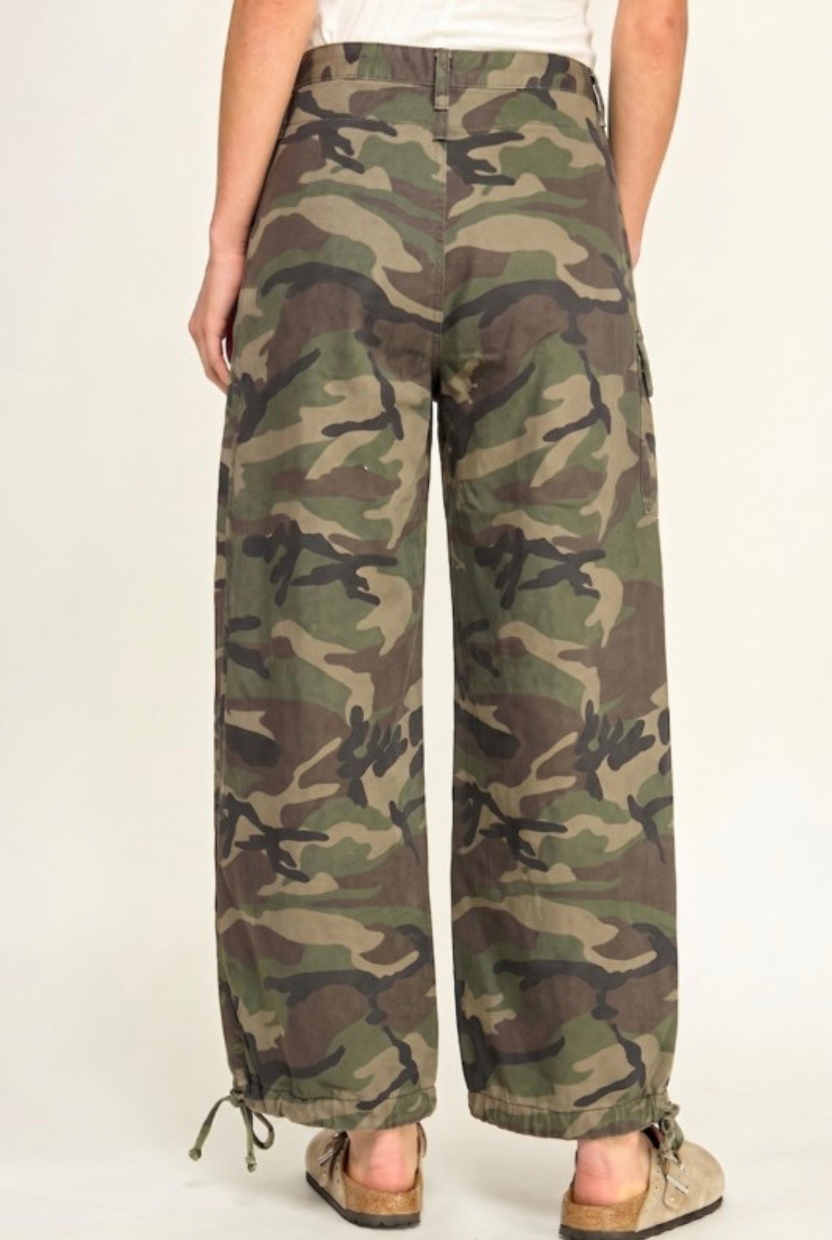 Camo Wide Leg Pants (PREORDER)