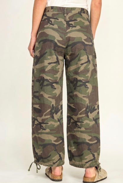 Camo Wide Leg Pants (PREORDER)