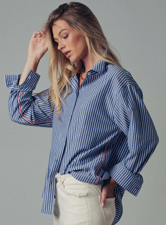 London Striped Button Up
