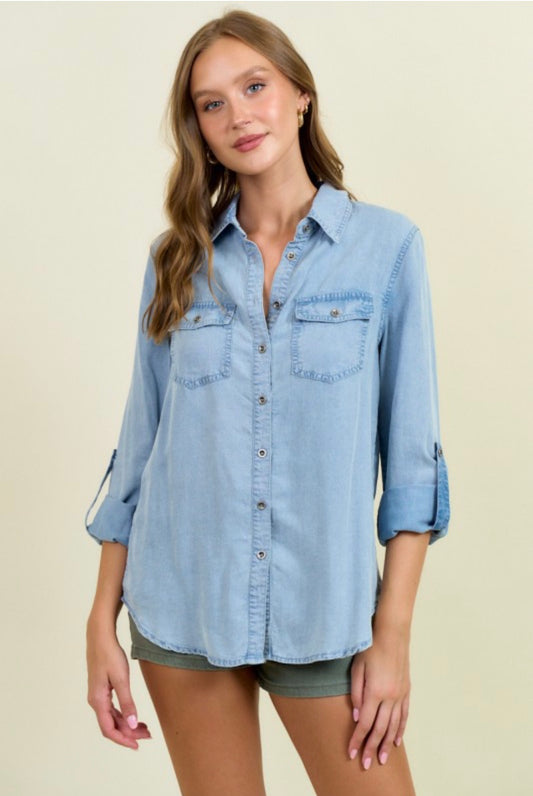 Chambray Button Up