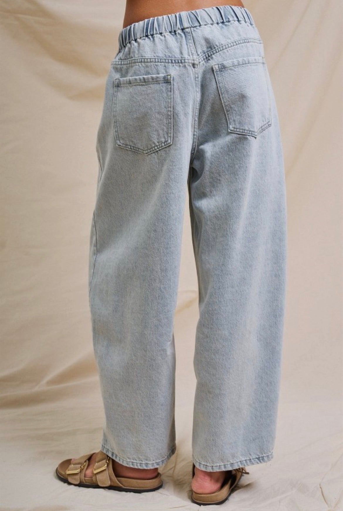 Laid Back Barrel Denim Pants