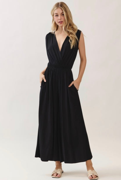 Cody Woven Sleeveless Jumpsuit - 2 colors
