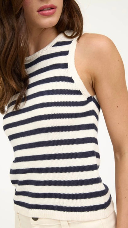 Sleeveless Striped Sweater Tank - 2 Colors