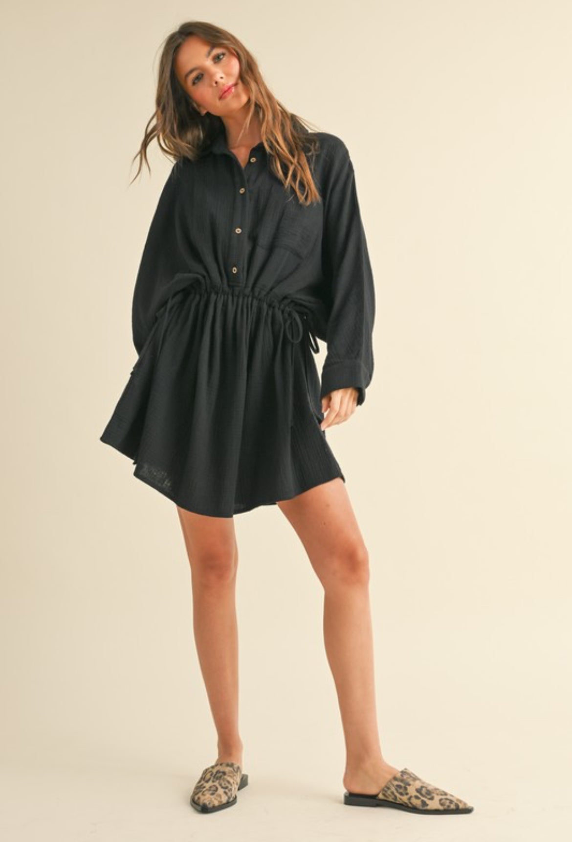 Danielle Drawstring Waist Dress