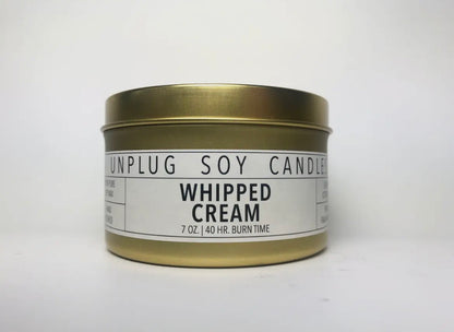 Unplug Gold Tin Soy Candles