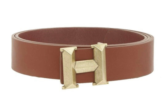 Faux Leather H Belt - 2 Colors