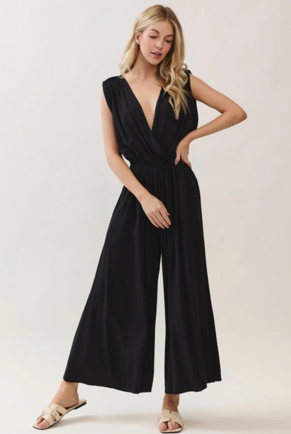 Cody Woven Sleeveless Jumpsuit - 2 colors
