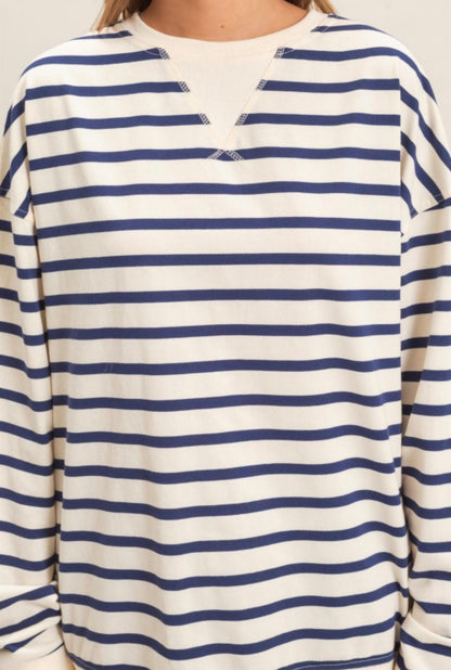 Striped Long Sleeve Pullover