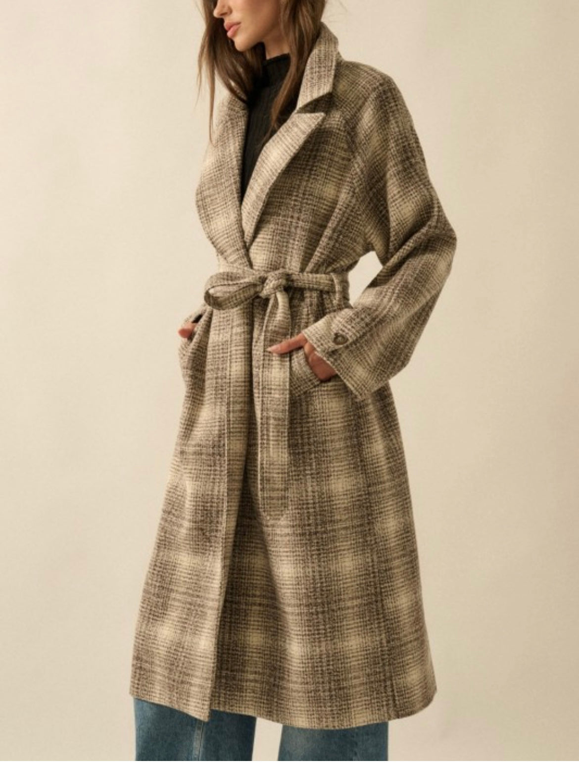 The Penelope Plaid Belted Coat