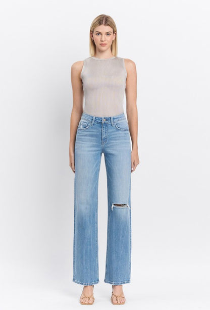 Vervet Aileeah Straight Leg High Rise Denim