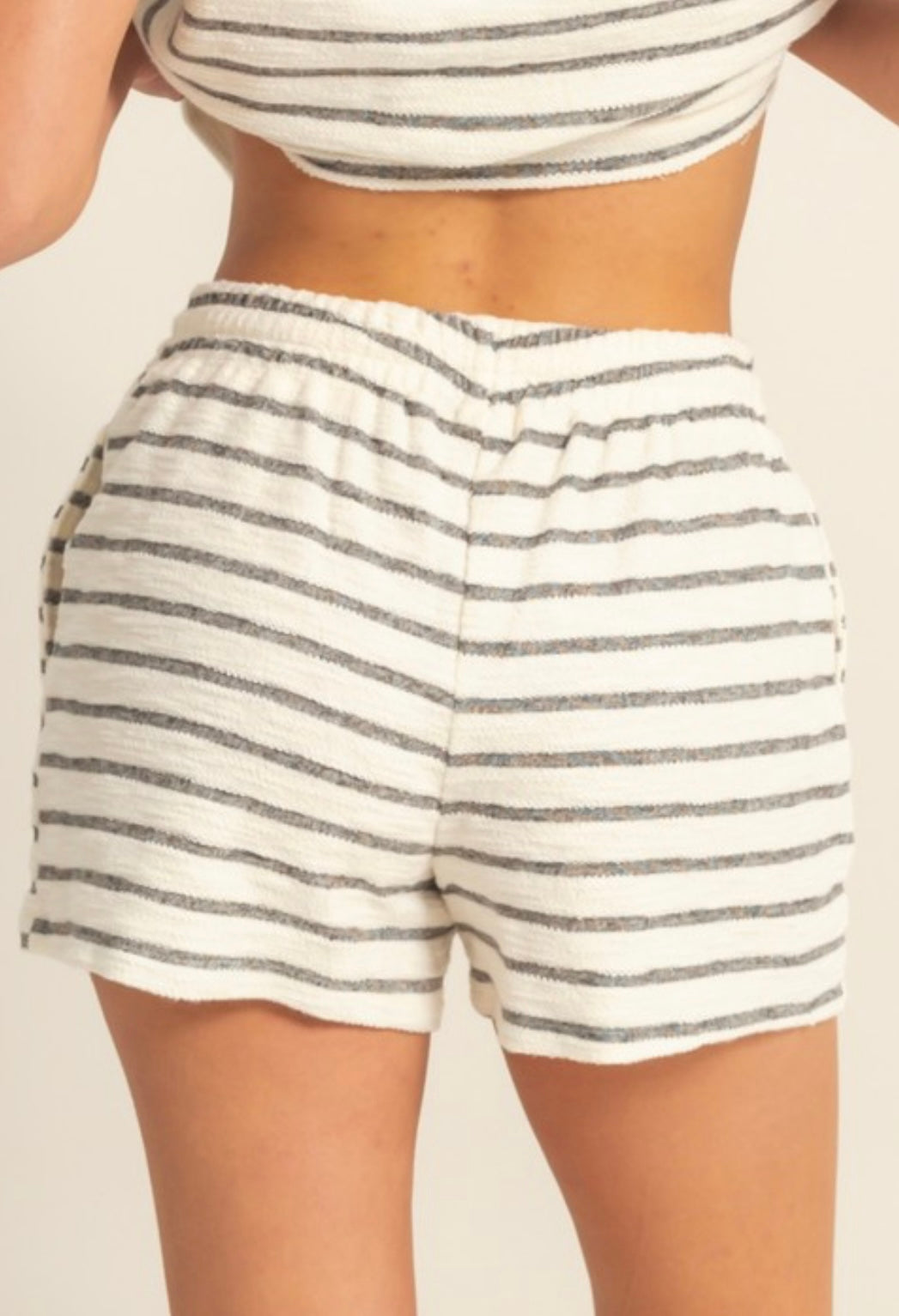 Everyday Striped Drawstring Shorts