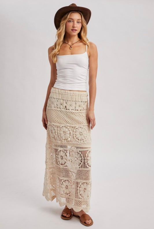 Colbie Crochet Midi Skirt