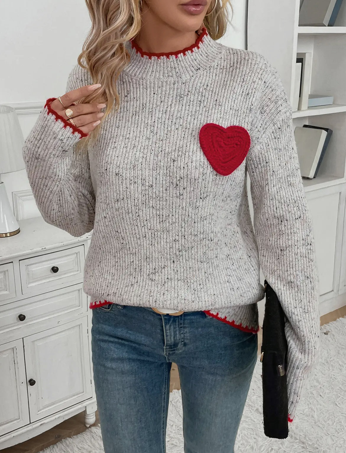 Sweetheart Mock Neck