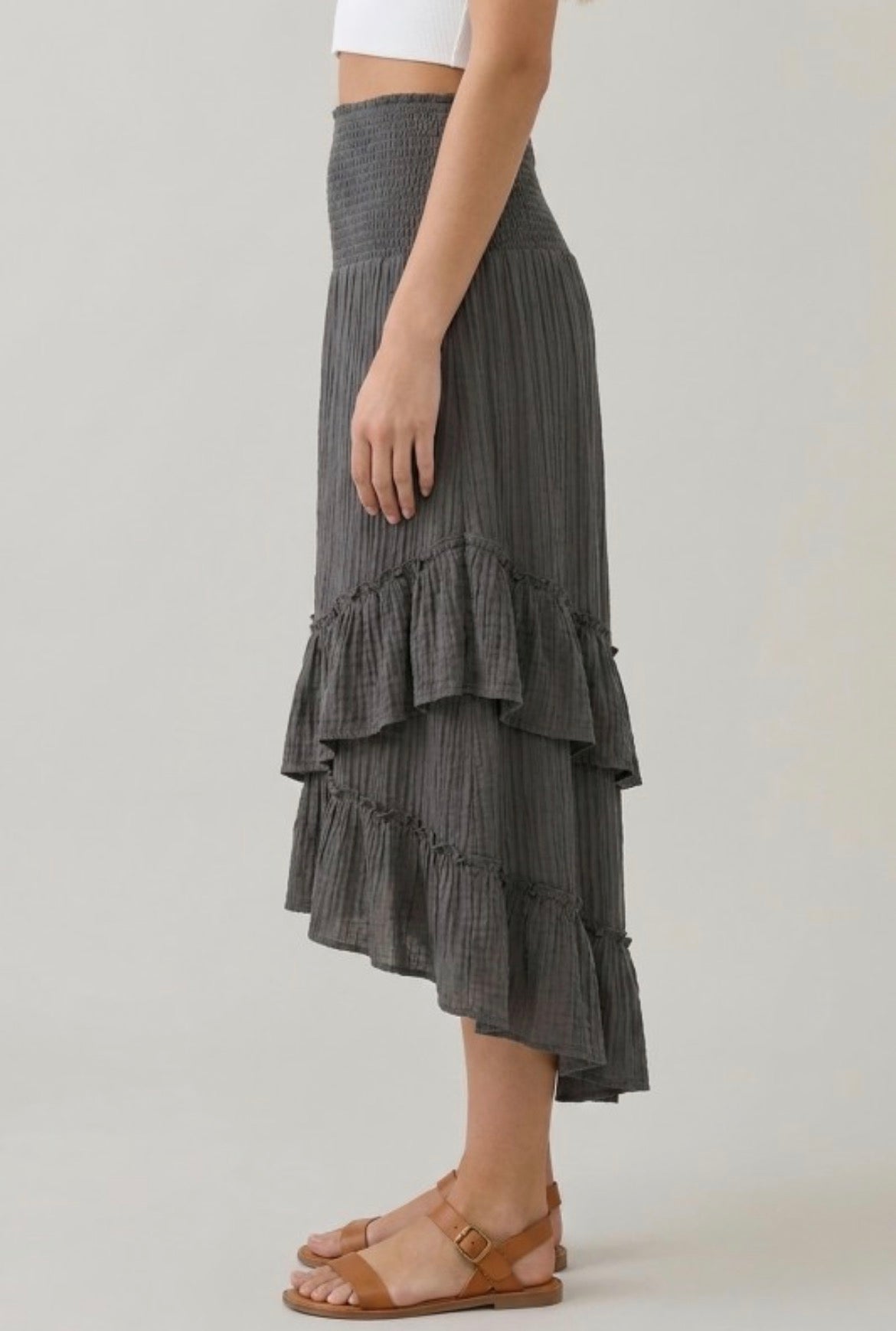 Ruffle Convertible Maxi Skirt