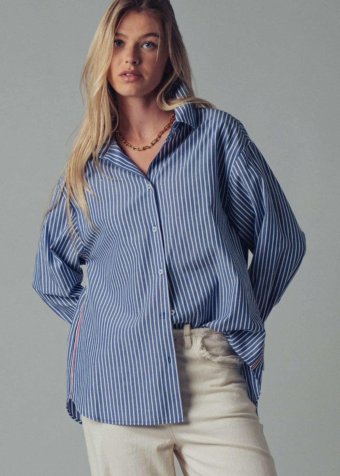 London Striped Button Up