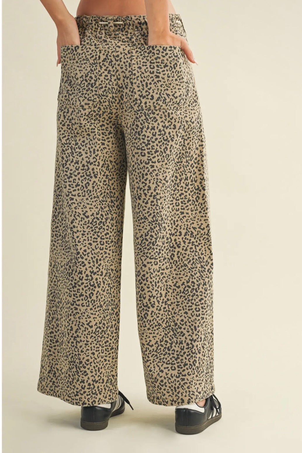 Spotted Leopard Wide Leg Pants