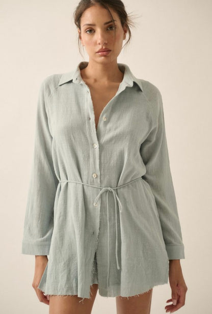 The Chrissy Crinkle Romper Dress - 3 Colors
