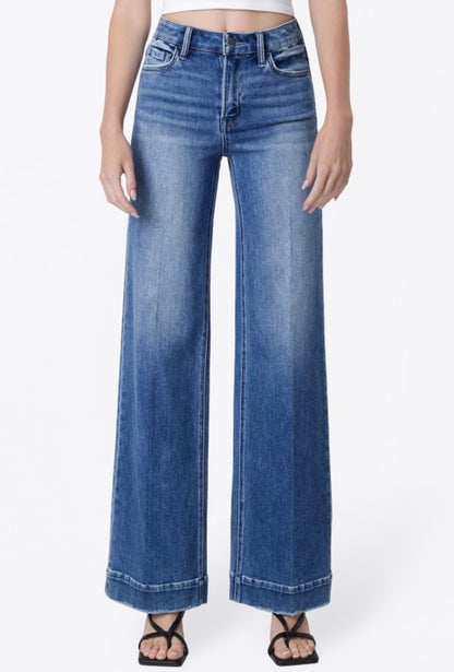 Flying Monkey High Rise Wide Leg Denim