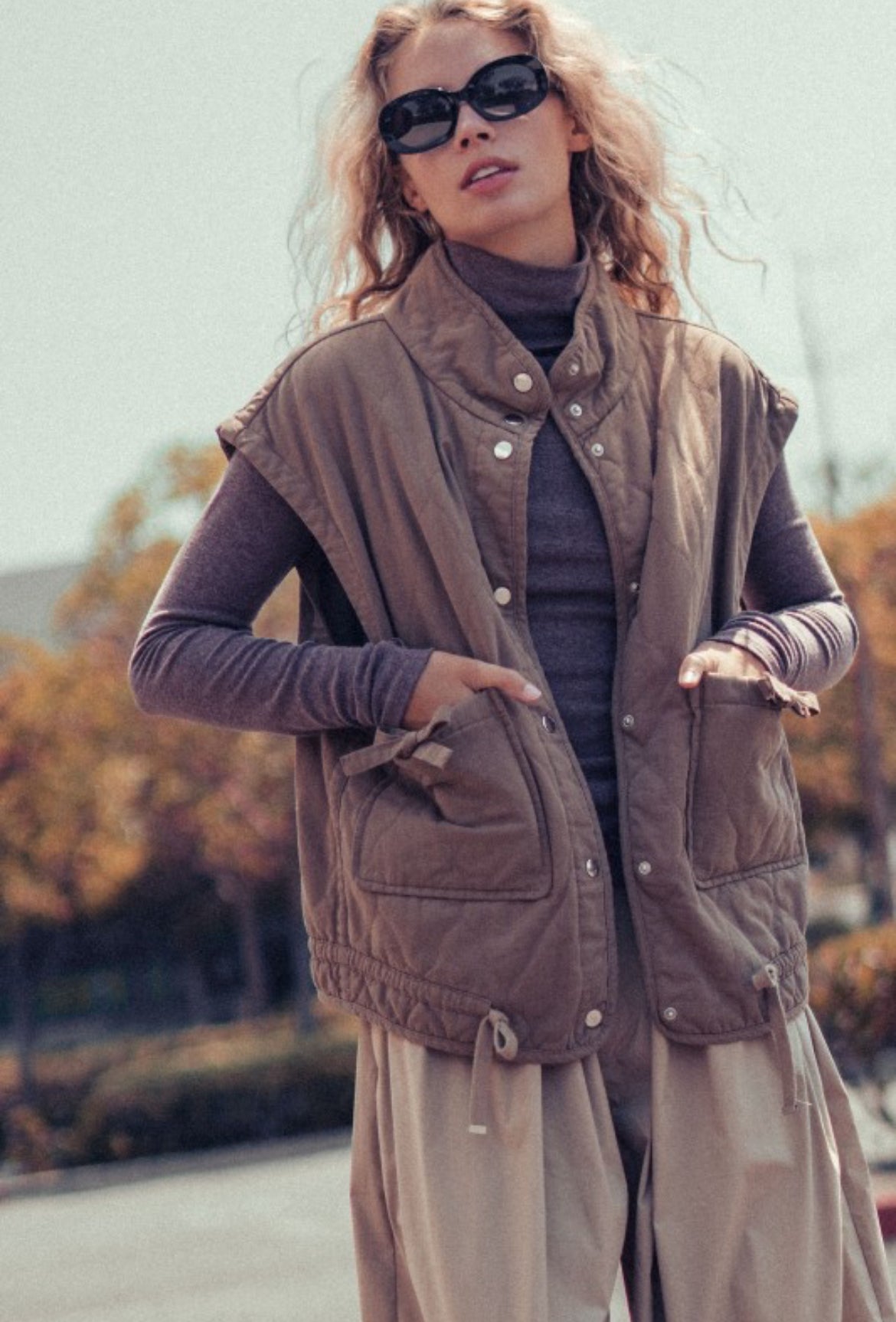 Vintage Washed Quilted Vest