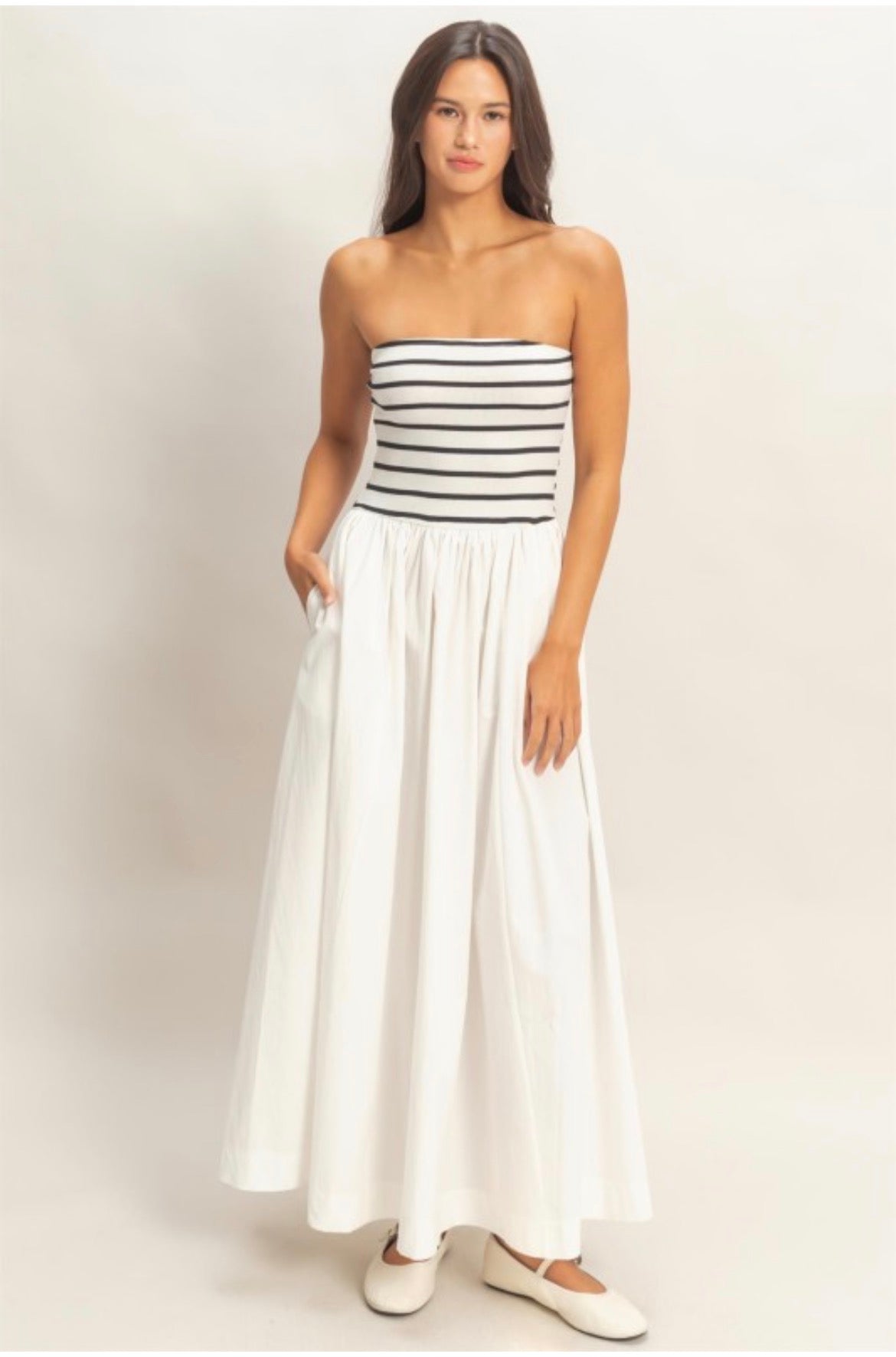 Striped Sundown Midi Dress