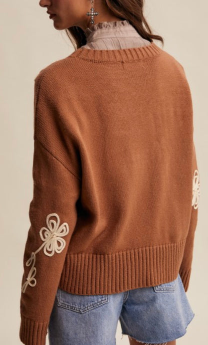 Floral Embroidered Sweater