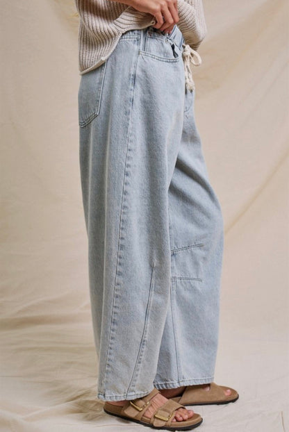 Laid Back Barrel Denim Pants