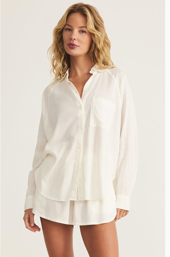 Z Supply Perfect Linen Button Up