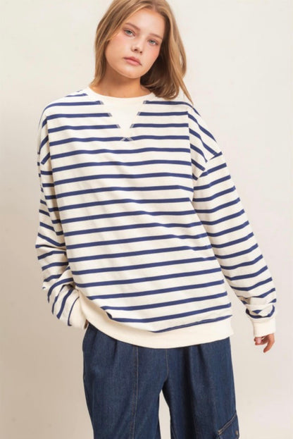 Striped Long Sleeve Pullover