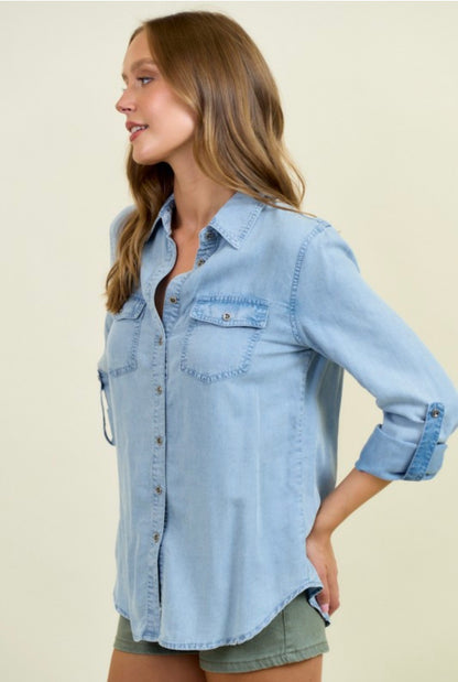Chambray Button Up