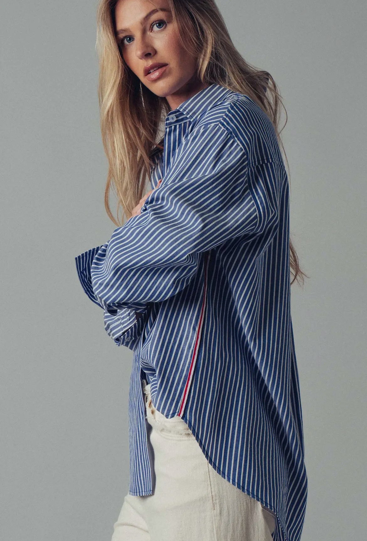 London Striped Button Up
