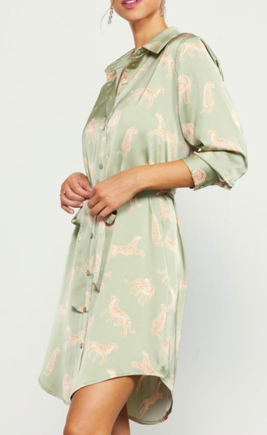 The Leo Leopard Shirt Dress