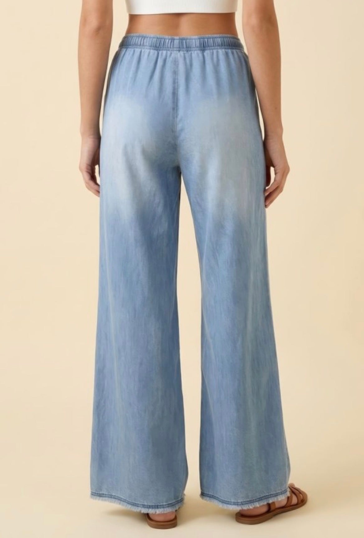 Wide Leg Denim Pants