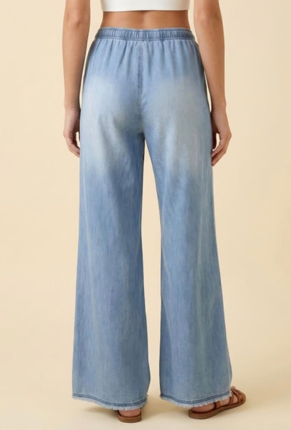 Wide Leg Denim Pants