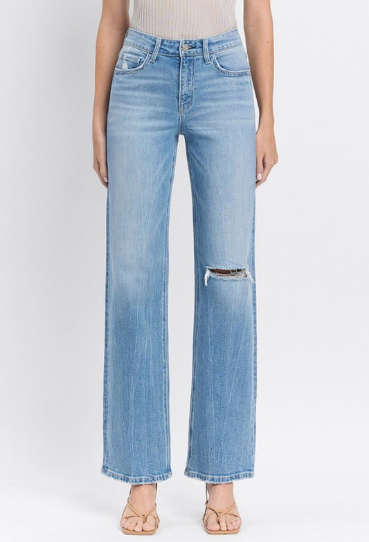 Vervet Aileeah Straight Leg High Rise Denim